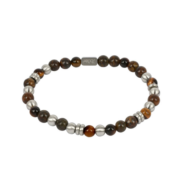 EDDIE armband Brunt/stål