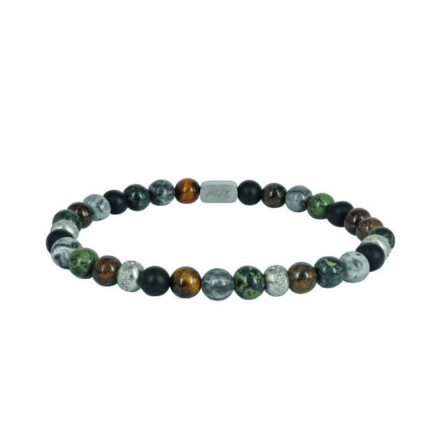 MIKE armband Stål/Grön