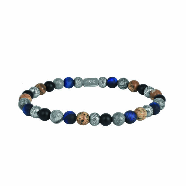 MIKE armband Stål/Blå