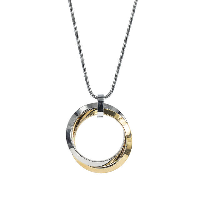 CHELSEA Short halsband Stål/Guld