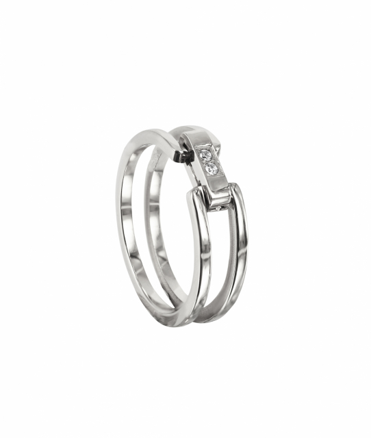 CHERRIE Crystal Ring Stål
