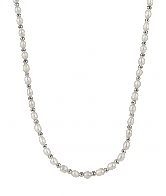 Palma halsband pärlor/stål