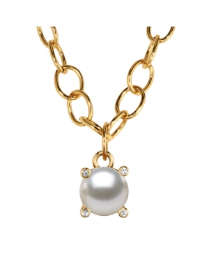 RAMINA SG WHITE PEARL Halsband Guld