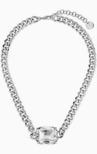 TAGONA CRYSTAL Halsband Silver