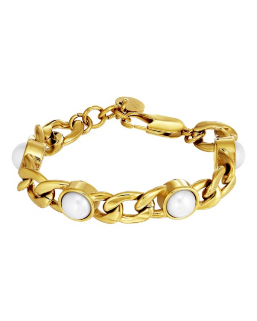 ARIANE WHITE PEARL Armband Guld