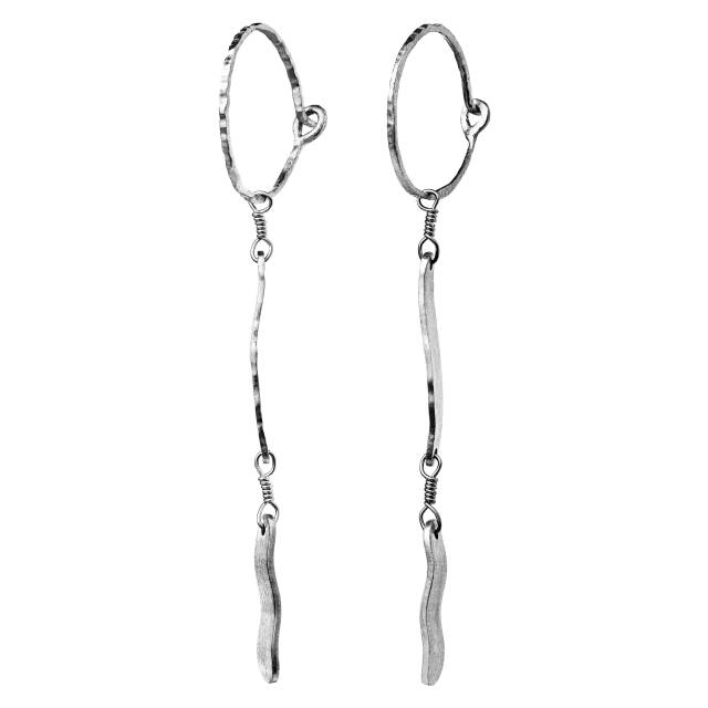 Lila Örhänge Silver