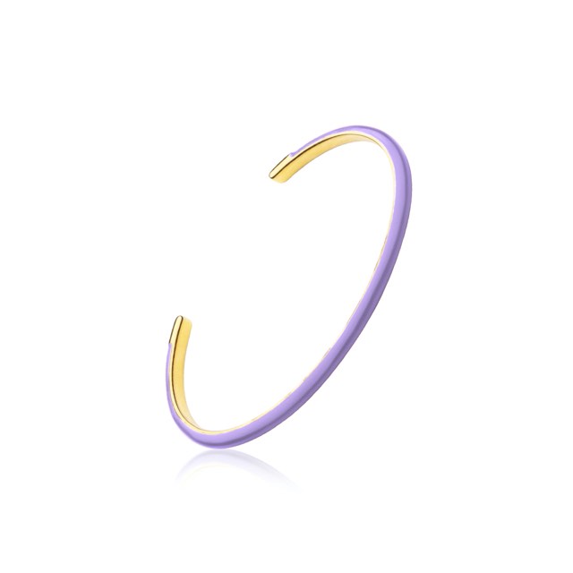 Enamel cuff purple (gold)
