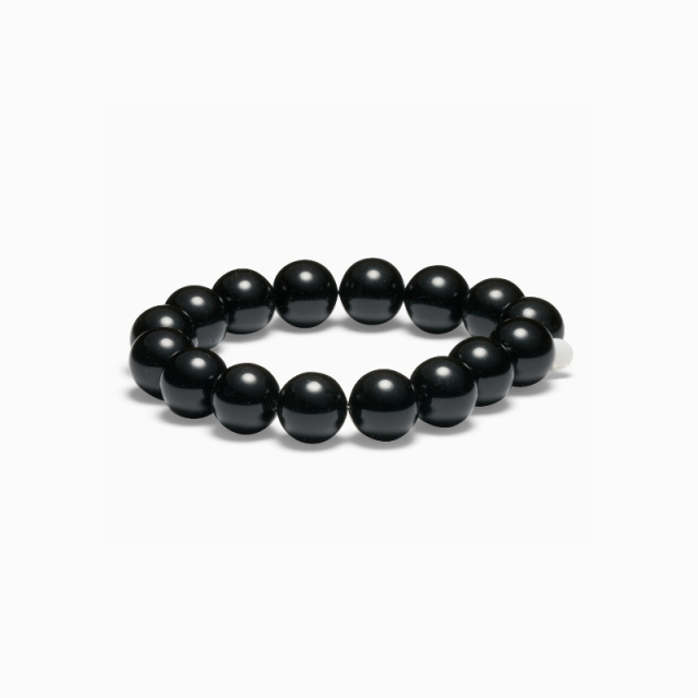 Chunky Black Onyx Stretch Armband