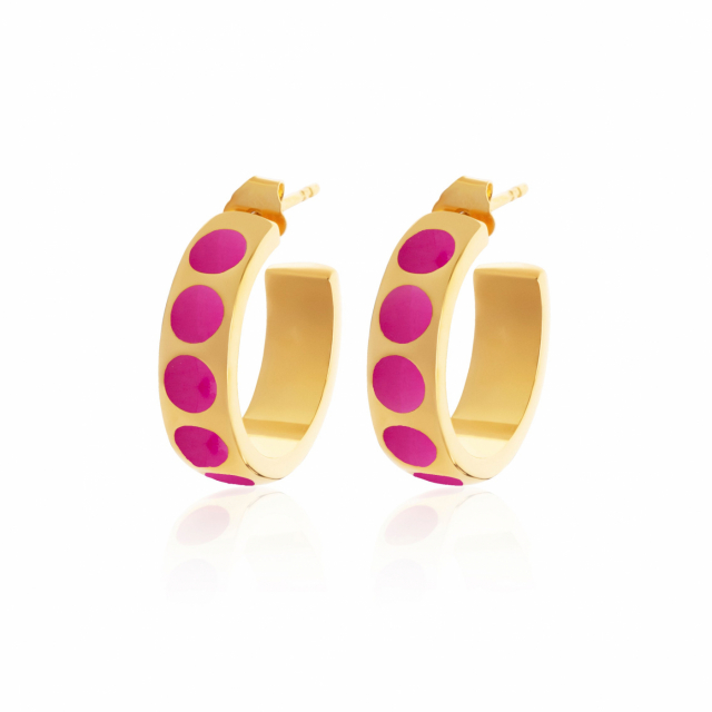 Dottie hoops rosa guld