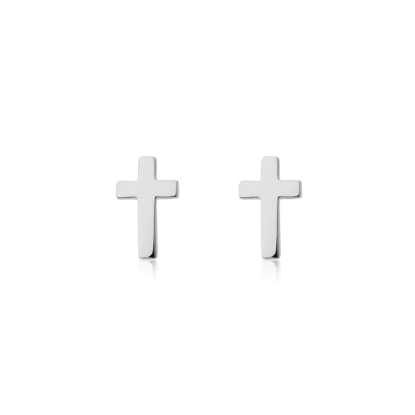Cross studs Silver