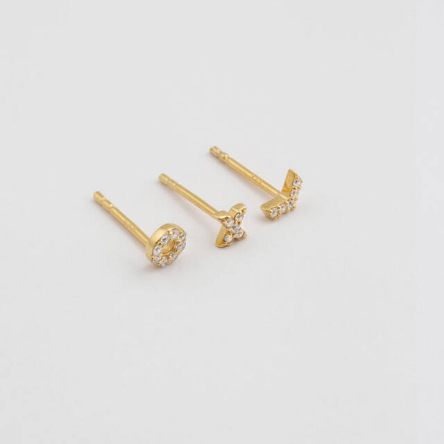 Mini Örhänge Collection Hugs and Kisses Gold