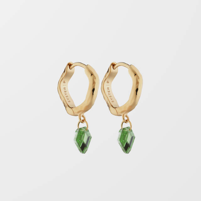 Diamona Green Quartz Örhänge Gold