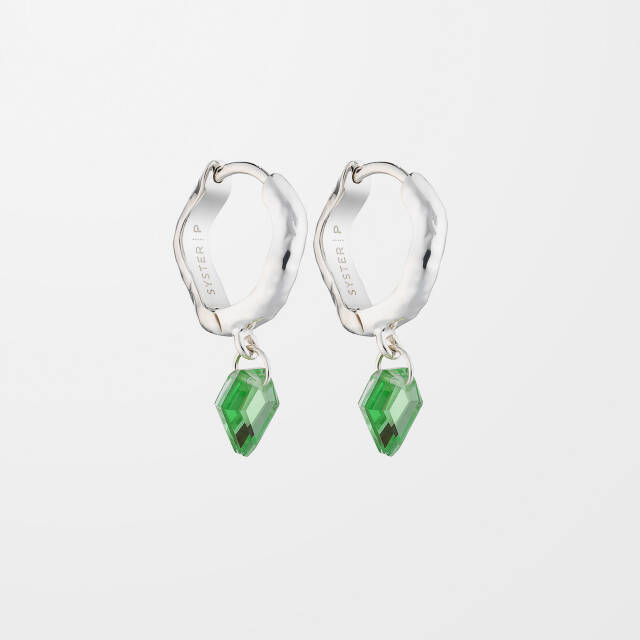 Diamona Green Quartz Örhänge Silver