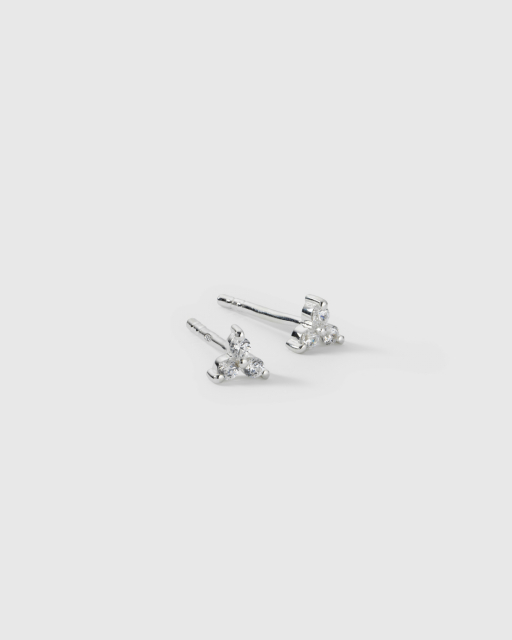 Celestia Triple Stone Studs Örhängen Silver