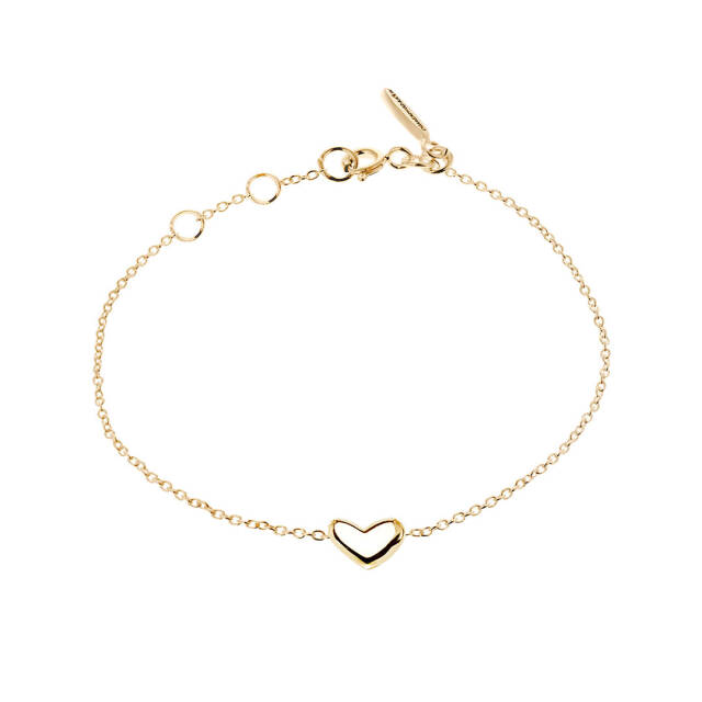 Loving heart medium single armband guld