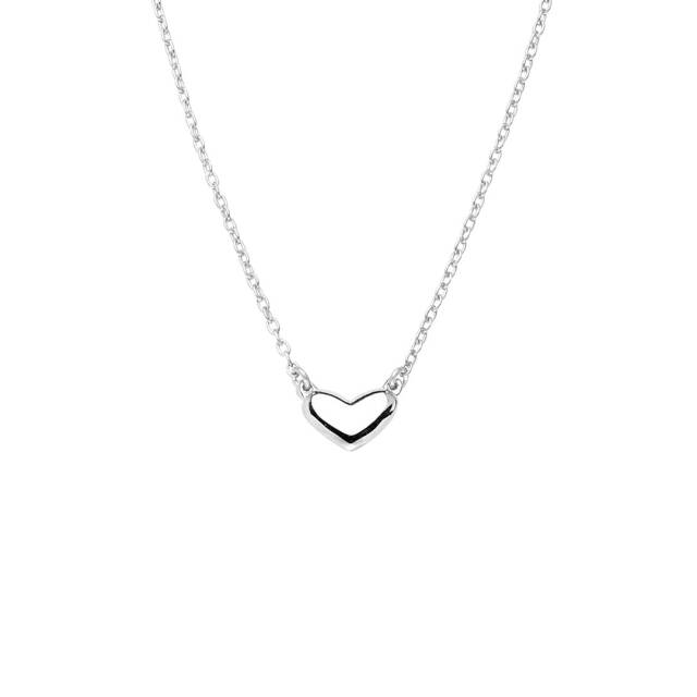 Loving heart medium single halsband silver
