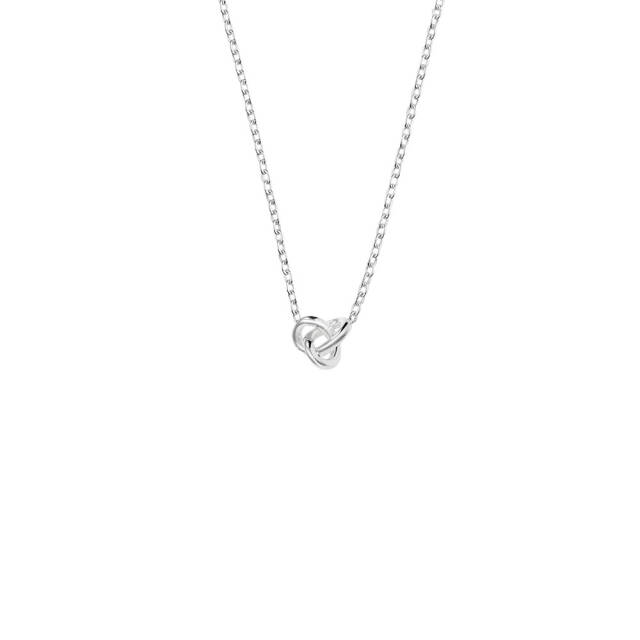 Le knot drop halsband silver