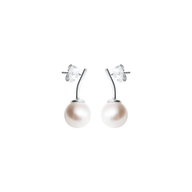 Le pearl örhänge silver