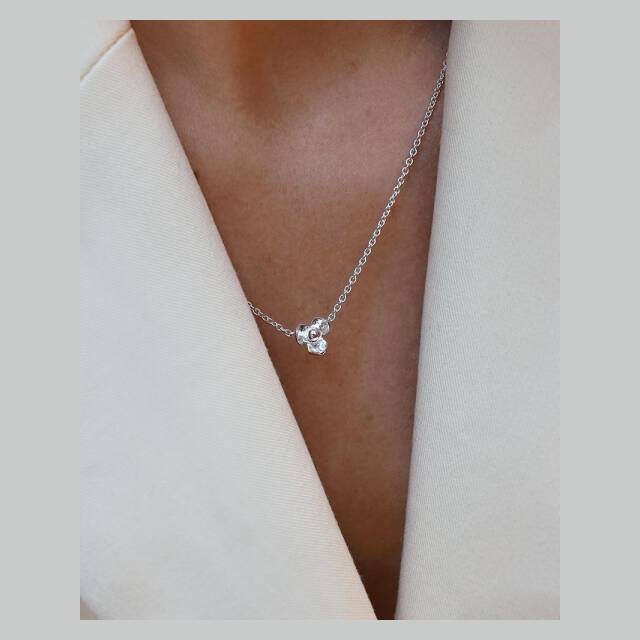 Lotus halsband silver