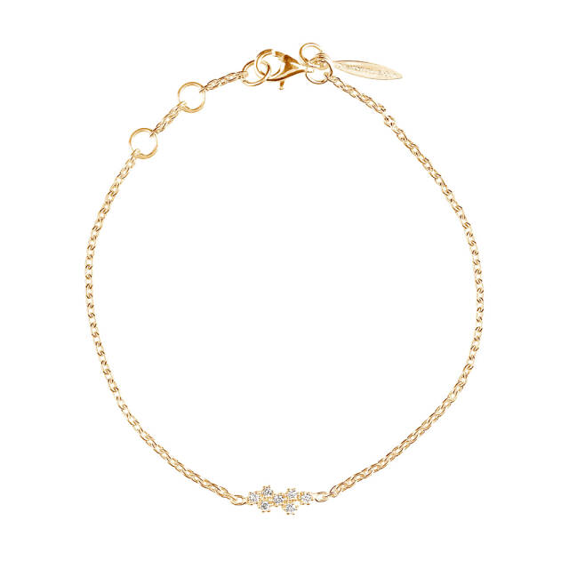 Milky Way drop armband guld