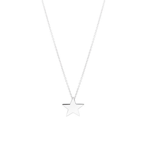 Star Large Halsband (silver) 42 cm
