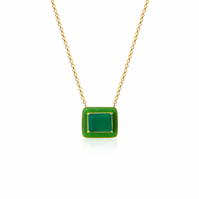 Iris halsband  green onyx