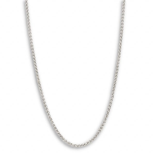 Silverhalsband Flätat 50+5cm