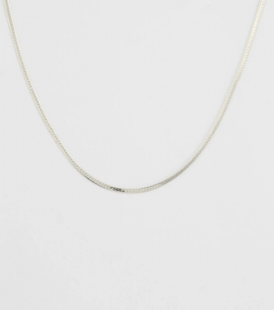 Herringbone Choker Halsband Silver