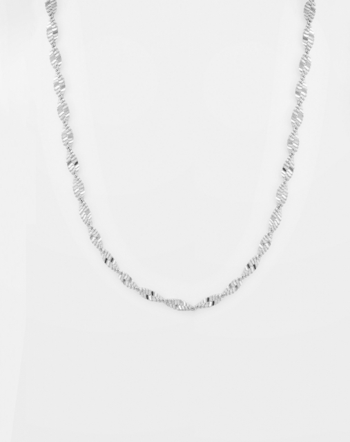 Herringbone Twisted Halsband Silver