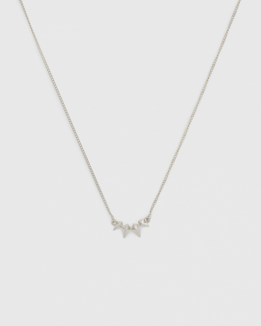 Uma Spike Halsband Silver