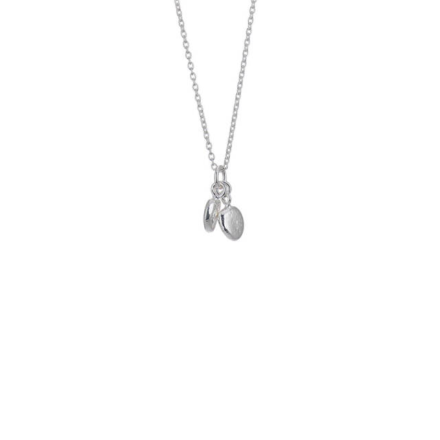 Pebbles single halsband silver