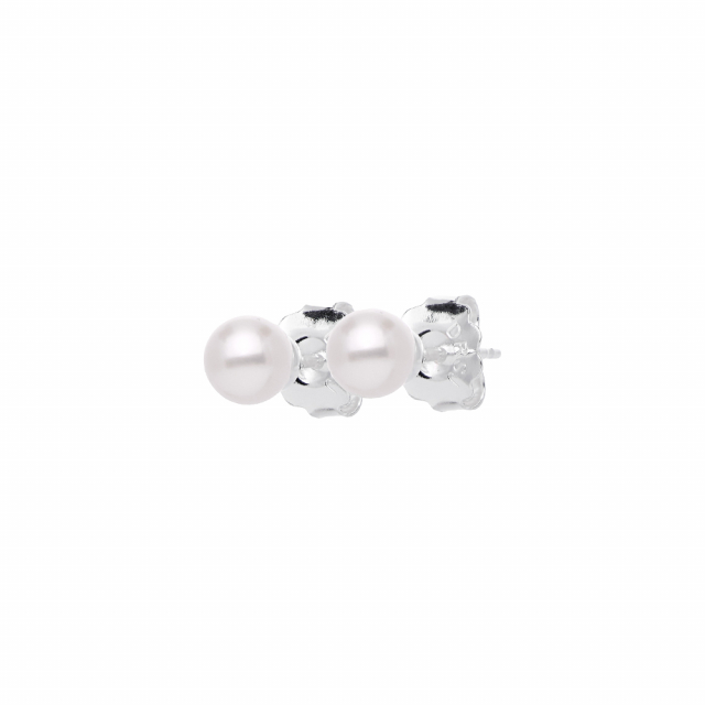 Petite Pearl single Örhänge Silver