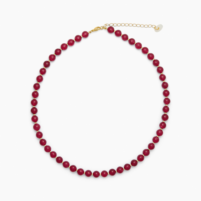 Hailey Red Jade Halsband