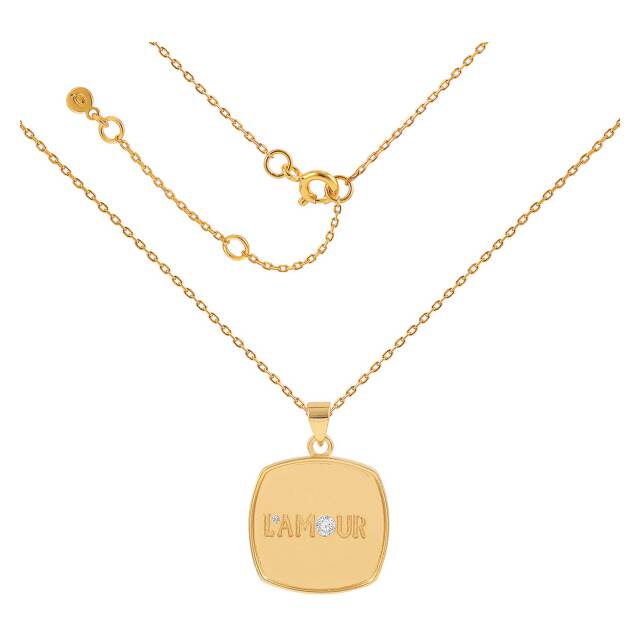 L'amour chunky chain halsband Guld