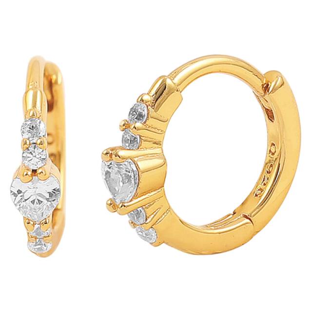 Heart hoops örhänge Guld