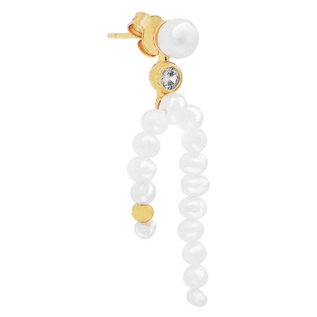 Agnes single örhänge Guld