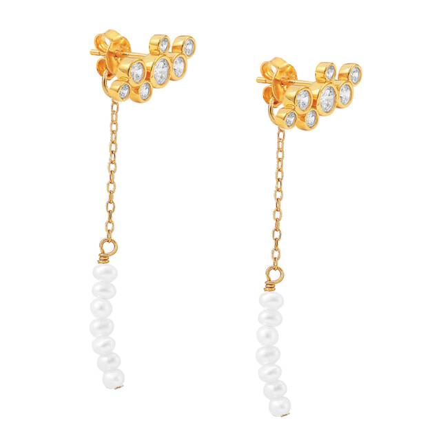 Agnes multi stickers örhänge Guld