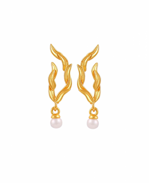 Marigold leaf Örhängen Guld