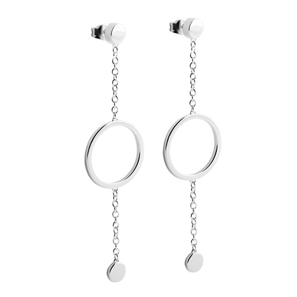 Circle Dot Örhänge silver