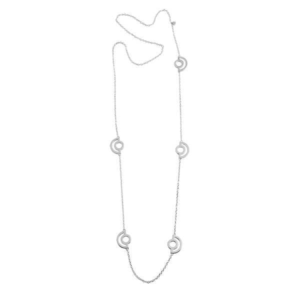 Arc Long Halsband silver 80 cm