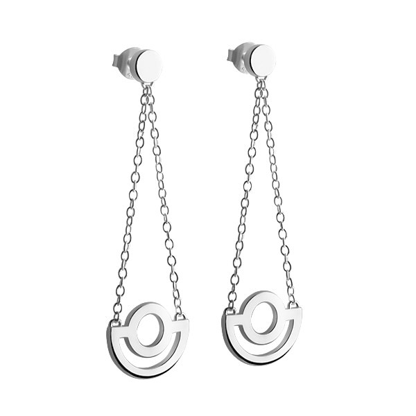 Arc Long Örhänge silver