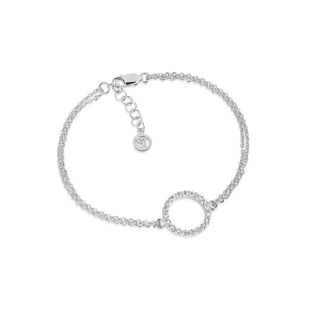 BIELLA GRANDE armband vita Zirkoner (silver)