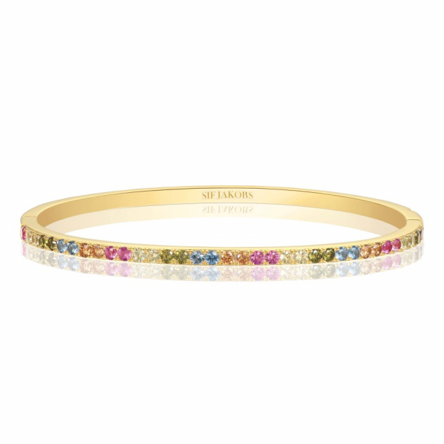 Ellisse - 18k guldpläterad, med multifärgade zirkoner Armband