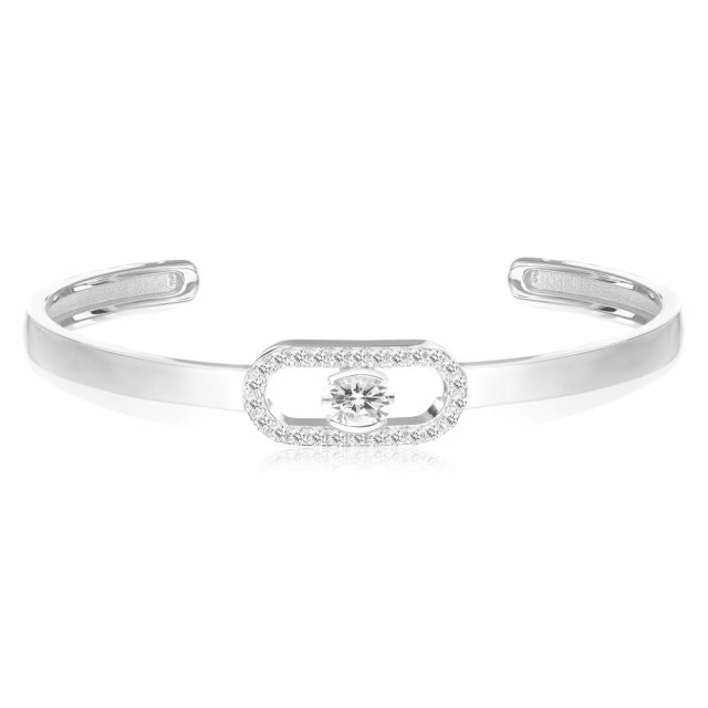 Ellisse Carezza - med vita zirkoner Armband