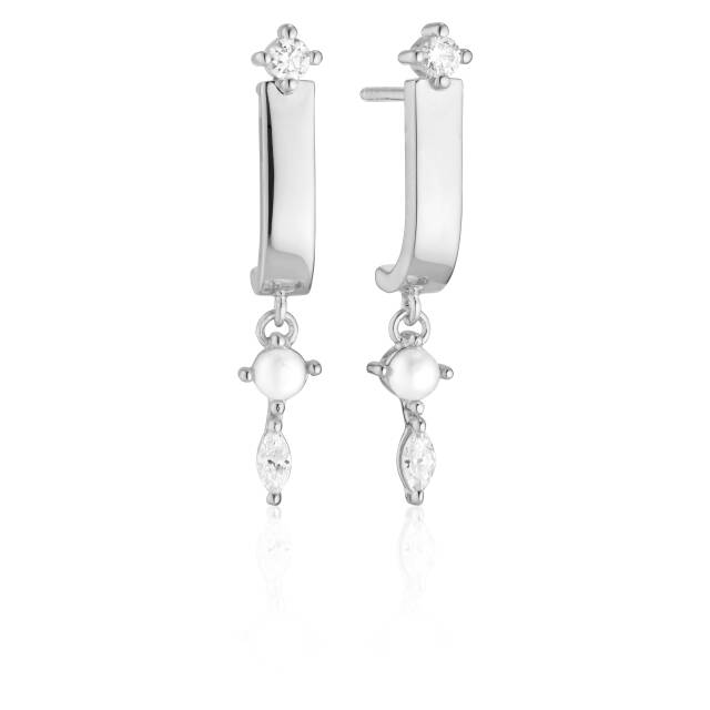 ADRIA TRE PENDOLO Örhänge Silver