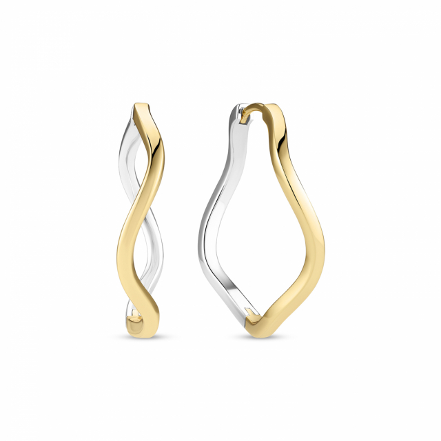 ELLERA WAVES PIANURA X-GRANDE Örhängen Silver/Guld
