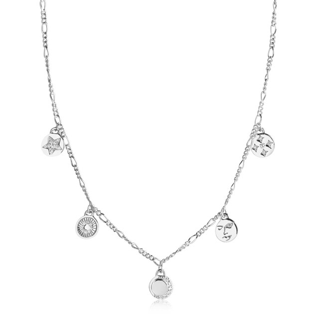 PORTOFINO halsband vita Zirkoner (silver)
