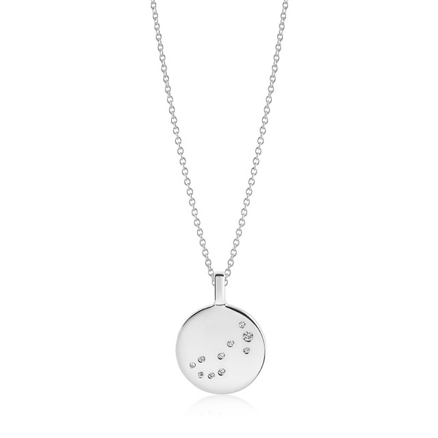 ZODIACO SCORPIO halsband vita Zirkoner (silver)