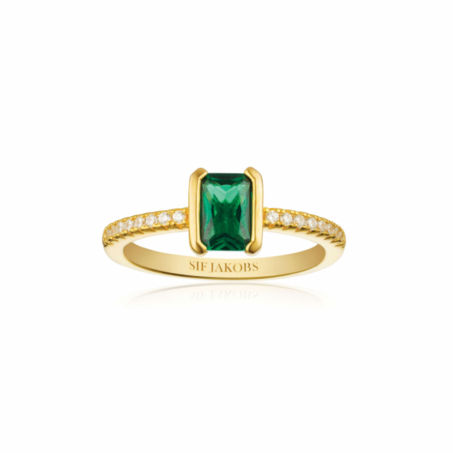 ROCCANOVA PICCOLO Ring Grön zirkonia Guld