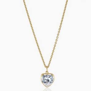 Crazy Diamond Heart Halsband Guld
